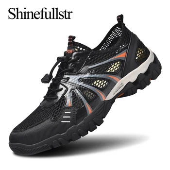 Shinefullstr Bărbați În Aer Liber, Drumeții Pantofi Respirabil Ochiurilor De Plasă De Trekking Apă Om De Sport Adidasi De Mers Pe Jos Treking Casual Sneaker De Vară