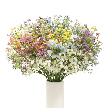 1 BUC Artificială a Copilului Respirație Gypsophila Flori Buchete de Flori Reale Touch pentru Petrecerea de Nunta DIY Coroană de flori Aranjament Floral Decor