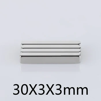 10-50pcs 30x3x3mm bloc meserii Magneți din Neodim magnetic 30mm*3mm*3mm Cuboid Magnet Puternic Neodim micro Magneți 30*3*3mm