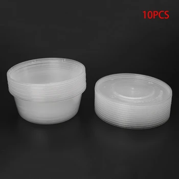 10buc Plastic de Unică folosință Pranz Supa Castron Rotund Recipient Cutie Cu Capace Noi