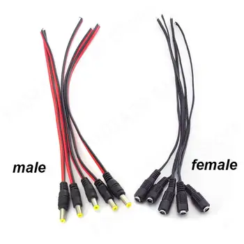 12V DC Conectori de sex Masculin de sex Feminin Jack Cablu de Sârmă Linie Adaptor de Alimentare 5.5*2.1 mm Benzi cu LED-uri de Lumină Driver Camera CCTV M20
