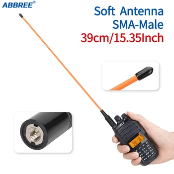 1sau 2 BUC ABBREE AR-771C SMA Male Antena de 2m/70cm Portabile de Radio Antena Dual Band 15.3 Inch Antena pentru walkie talkie