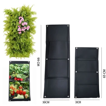 2 Stiluri Negru Grădină Verticală Plantat montat pe Perete Plantare de Flori Cresc Sac 4 Buzunarul de Legume Viață Grădină Sac Casa si gradina