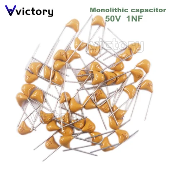 200PCS/lot 1NF 1000PF 10% 5,08 MM 102 50V MLCC multistrat monolit condensator ceramic dimensiune:0805