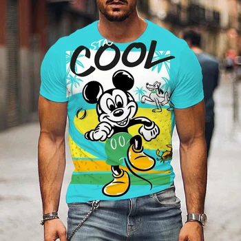 2022 Disney Vara Tricou Barbati Femei Casual de Vara cu Maneci Scurte Print T-shirt de sex Masculin de Desene animate se Răcească unisex Topuri Tee moda camiseta