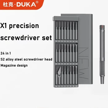 2023 DUKA ATuMan X1 Magnetice de Precizie Șurubelniță Manuală Kit 24in1 Alluminum Aliaj de Biți DIY Screw Driver Instrument de Reparații de uz Casnic