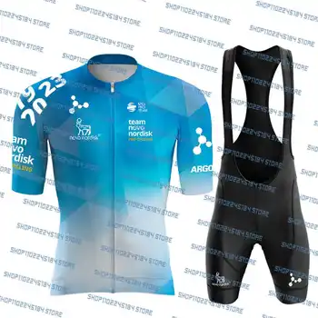 2023 Echipa Novo Nordisk Ciclism Jersey Set Bicicleta Îmbrăcăminte Iute Uscat Biciclete Purta Haine Uniformă Mens Scurt Maillot Culotte