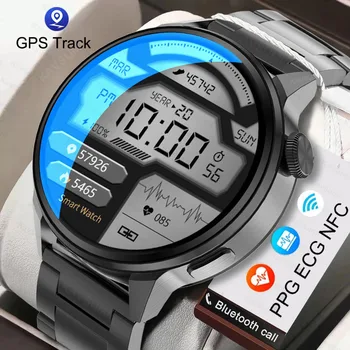 2023 Noi NFC Smart Watch Bărbați Bluetooth Apel Sport Track GPS Ceasuri Asistent Voce Rata de Inima Femeilor Smartwatch Pentru Android IOS