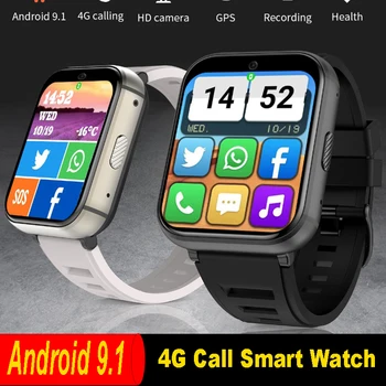 2023 Nou Ceas Inteligent Bărbați plini Marele Ecran 4G LTE Smartwatch cu Apel Video 4GB+64GB, Android 9.0 MTK6761 GPS Sport Telefon Ceasuri