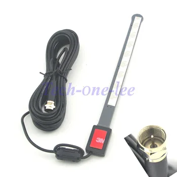 20dbi Antena Auto F Plug de sex Masculin VHF-H/UHF Dual Band Amplificator de Semnal Tuner Transport Gratuit