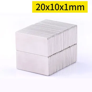 20x10x1mm Dreptunghiular Puternic de pământuri Rare Magnet Neodim N35 Bloc Magneți Permanenți 20*10*1