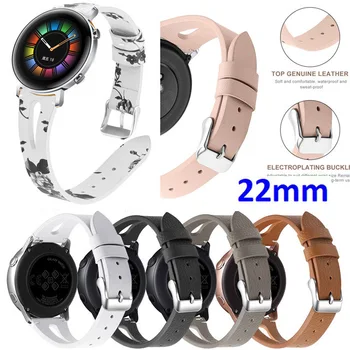 22mm Ceas din Piele Trupa Curea Pentru Samsung galaxy watch3 45mm/Watch4/de Viteze S3/Active2 Brățară Încheietura mâinii pentru Huawei GT3/GT2e/Ceas GS3