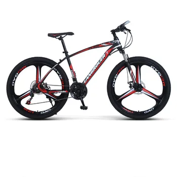 24 26 Inch din Oțel Carbon de Înaltă MTB Bicicleta pentru Adulti 21 de Curse de Viteză Munte Biciclete Dublu Disc Frâna Roțile din Aliaj de Magneziu