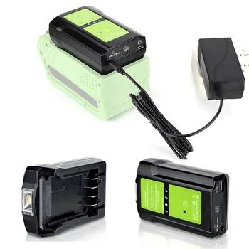 3W Baterie Adaptor de Lumina Cu USB Pentru GreenWorks GLB40V Litiu-ion Instrument Electric Încărcător Protectie la Supraincarcare
