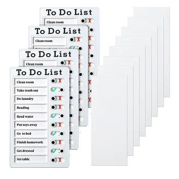 4 Pc-uri pentru a Face Lista de Memo Board Detașabil Mesaj de Bord de Plastic RV lista de Verificare Program Personal de Bord cu 8 Cărți