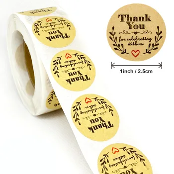 500pcs Epocă Hârtie Kraft Autocolante Album Cadou de Papetărie Etichete Autocolante realizate Manual, Cu Dragoste Vă Mulțumesc Pentru Autocolante