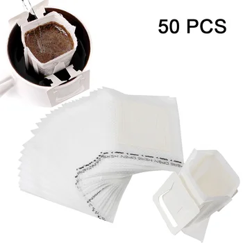 50Pcs/Ambalaj Pungă de Hârtie de Filtru Portabil de Unică folosință, Saci de Filtru de Cafea Pentru Espresso Cafea Agățat de Ureche Stil Ceașcă de Cafea