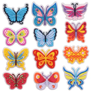 50pcs en-Gros Multicolor Fluture Insecte Copii Pantofi Cataramă Farmece Adorabil Gradina Decoratiuni de Pantofi pentru Bratara croc jibz