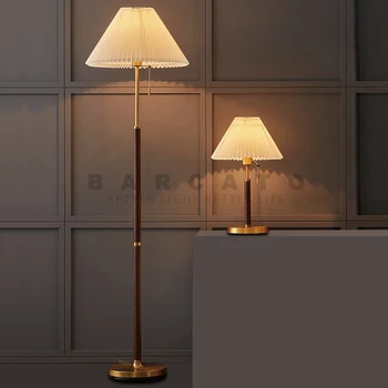 American Lampa De Podea Epocă Tesatura Cutat În Picioare Lumini Camera De Zi Studiu Bedroom Home Design E27 Picioare De Lămpi Cu Lumină De Noapte