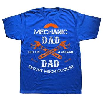 Amuzant Mecanic Tata Camasi de Vara Stil Grafic Bumbac Streetwear Maneci Scurte Cadouri Tatăl T-shirt Mens Îmbrăcăminte
