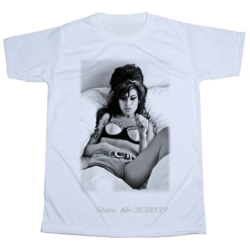 Amy Winehouse Unisex pentru Adulti Alb Tricou Tricou Barbati O-neck Maneca Scurta Tricou din Bumbac Tricouri Streetwear