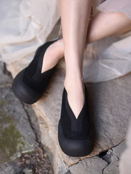Artmu Plat Original Platforma Pantofi Pentru Femei Cusute Din Piele Pantofi De Lux, Designeri Platforma Pantofi Mocasini Pantofi Pentru Femei
