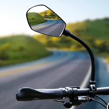 Biciclete De Siguranță Oglinda Universala Retrovizoare Ghidon, Oglinzi Reglabile Gamă Largă De Accesorii De Ciclism Vederea Din Spate Reflector