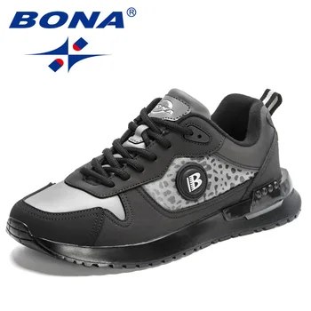 BONA 2023 Noi Designeri Confortabil Barbati Adidasi Casual Pantofi de Funcționare Om Non-alunecare, rezistent la Uzura de Mers pe jos de Încălțăminte Mansculino