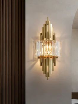 Bright Crystal LED Lumini de Perete Pentru Camera de zi, Dormitor, Hol Mansarda Home Hotel Modern de Aur Decor de lux Tranșee de Interior, Corpuri de