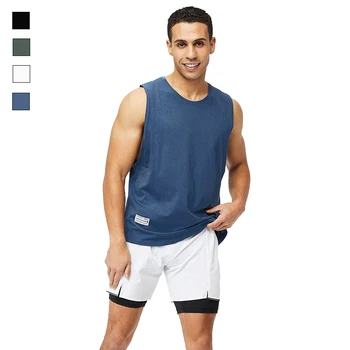 Bărbați Sport T-Shirt fără Mâneci Bumbac sală de Gimnastică Antrenament de Formare Rezervor de Top de Bumbac Tricou Haine Musculare Veste