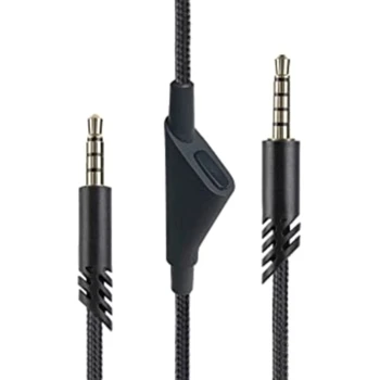 Cască Cablu cu Buton de Mute 3,5 mm Conector pentru astro A40TR/A40/A10 Gaming Headset Universal de 3,5 mm Cablu Împletit Cablu