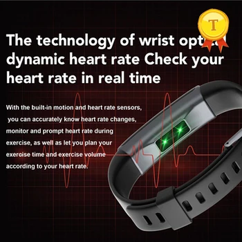 cel mai bun de vânzare de Fitness Tracker Pedometru dormit monitor Inteligent Brățară Bandă de Ritm Cardiac bărbat femeie bratara Pentru Android ios