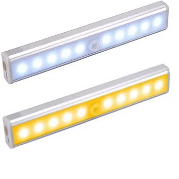 CONDUS Sub Cabinet de Lumină Senzor de Mișcare PIR Lampă Alimentat de la Baterie 6 10 Led-uri pentru Dulap Dulap Dulap de Bucătărie Led Lumina de Noapte