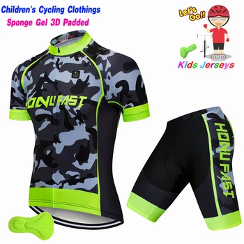 Copii Camuflaj Ciclism Îmbrăcăminte de Vara cu Maneci Scurte Haine Biciclete MTB Ropa Ciclismo Costum de Sport Băiat și Fete Biciclete Uniforme