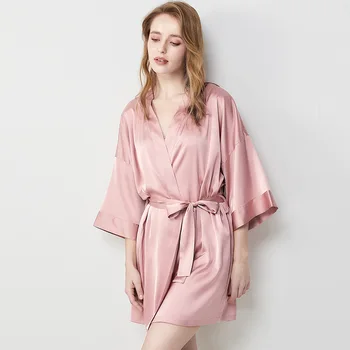 CRLAYDK 2023 Vara pentru Femei Pijamale Satin Halat Set Pijamale de Mătase cămașă de noapte Sexy Cami domnișoare de Onoare de Nuntă Kimonouri Body