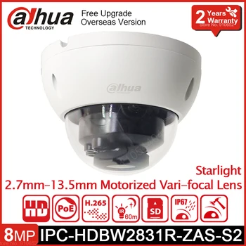 Dahua IPC-HDBW2831R-ZAS-S2 8MP IR 60m Starlight Motorizate Vari-focal Hidrografica Camera video H. 265 POE Slot pentru Card SD IP67 IK10 Camera IP