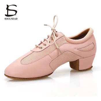 Dans latino Pantofi Femei Jazz din Piele Moale Plasă de Dans Salsa, Tango, Dans Pantofi Doamnelor Pantofi de Formare zapatos de baile de mujer