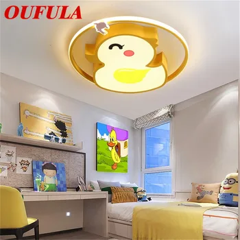 DEBBY Copii Plafon Lampă Mică Rață Galben de Moda Moderne Potrivite Pentru Camera Copiilor Dormitor Grădiniță