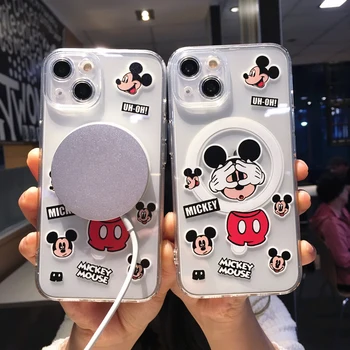 Disney Mickey Mouse Telefon Caz pentru iPhone 14 13 12 11 Pro Max de Desene animate Drăguț All Inclusive de Prevenire a Căderii de Silicon husa de Protectie