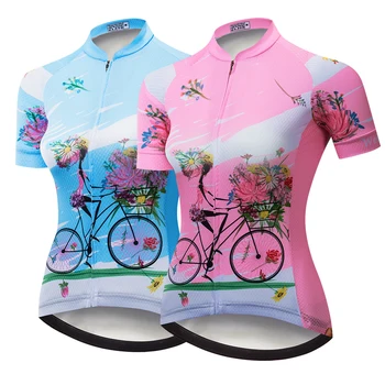 Doamna Ciclism Biciclete Biciclete Maneca Scurta Tricou Femei pentru Ciclism Tricouri Tricou Fata Sportwear Roz Albastru