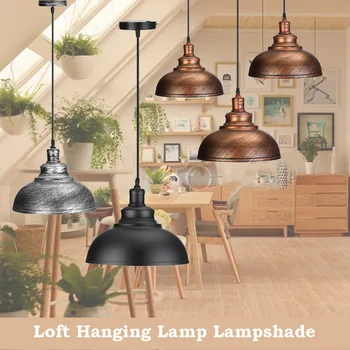 Epocă Pandantiv Lumini Rotunde Abajur Loft Industrial Stil Pandantiv Lampă Capac pentru Bar, Bucatarie de Mese de Iluminat Acasă Accesorii