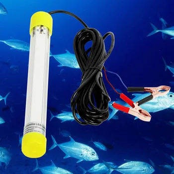 Estompat 110V Noapte Atragerea de pește LED lumina subacvatice 60W DC12V-24V COB 12W*5boards Pescuit Lumini cu LED-uri