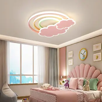 Estompat Rainbow LED Lumina Plafon Pentru Copii, Băiat, Fată Decor Dormitor Studiu Grădiniță de Copii camera Copilului Lampa Nor Plafonnier enfant
