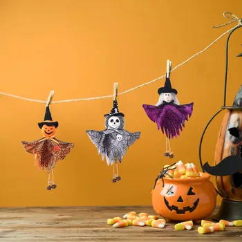 Fericit Dovleac De Halloween Vrăjitoare Păpuși Petrecere Pandantive Pentru Gradina Curte Creative Fantomă Mic Agățat Ornamente Scena Elemente De Recuzită, Decor