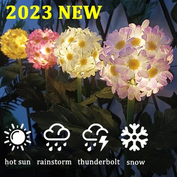 Floare hortensie Solare Lumina Led-uri în aer liber, Grădină cu Gazon, cu Lămpi pentru Grădină și Legume Terasă Casă de Țară Decor