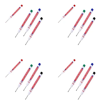 Groapă adâncă Pen 20Mm Sfat Adâncime Gaură Marker Pentru Lemn, Plastic, Metal (Negru, Albastru, Rosu, Verde)
