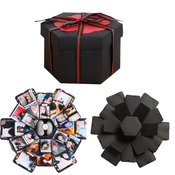 Hexagon Surpriză Cutie de Explozie DIY Album Foto Album Nunta Handmade Caseta de Explozie Valentine Surpriza de Ziua Cutii de Cadouri