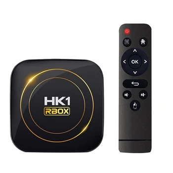 HK1RBOX H8S Android 12.0 Smart TV Box 2.4 G 5.8 G Dual Wifi H618 Quadcore 2GB 16GB UE Plug