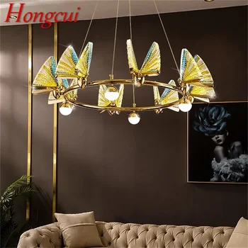 Hongcui Nordic Colorate Candelabru Lămpi Corpuri de Lumini Pandantiv Fluture Inel de Acasă pentru Decor Acasă