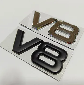 Hot Metal Crom V8 Emblema Logo-Ul Din Spate Portbagaj, Aripa Auto Motor Insigna Autocolant Decal
